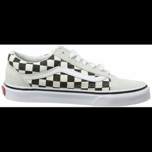 White Checkerboard Vans Old Skool sneakers